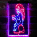 ADVPRO Sexy Back Woman Cocktail Room  Dual Color LED Neon Sign st6-i4049 - Red & Blue