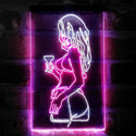 ADVPRO Sexy Back Woman Cocktail Room  Dual Color LED Neon Sign st6-i4049 - White & Purple