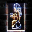 ADVPRO Sexy Back Woman Cocktail Room  Dual Color LED Neon Sign st6-i4049 - White & Yellow