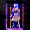 ADVPRO Egyptian Pyramids Ancient Egypt Menes Pharaoh Man  Dual Color LED Neon Sign st6-i4050 - Blue & Yellow