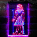 ADVPRO Egyptian Pyramids Ancient Egypt Menes Pharaoh Man  Dual Color LED Neon Sign st6-i4050 - Red & Blue