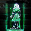 ADVPRO Egyptian Pyramids Ancient Egypt Menes Pharaoh Man  Dual Color LED Neon Sign st6-i4050 - White & Green