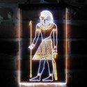 ADVPRO Egyptian Pyramids Ancient Egypt Menes Pharaoh Man  Dual Color LED Neon Sign st6-i4050 - White & Yellow