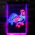 ADVPRO Rooster Chicken Lover Kid Room  Dual Color LED Neon Sign st6-i4051 - Red & Blue