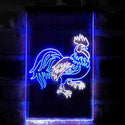 ADVPRO Rooster Chicken Lover Kid Room  Dual Color LED Neon Sign st6-i4051 - White & Blue