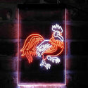 ADVPRO Rooster Chicken Lover Kid Room  Dual Color LED Neon Sign st6-i4051 - White & Orange