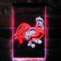 ADVPRO Rooster Chicken Lover Kid Room  Dual Color LED Neon Sign st6-i4051 - White & Red
