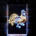 ADVPRO Rooster Chicken Lover Kid Room  Dual Color LED Neon Sign st6-i4051 - White & Yellow