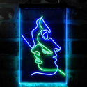 ADVPRO Women Beautiful Faces Living Room Decoration  Dual Color LED Neon Sign st6-i4053 - Green & Blue