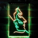 ADVPRO Women Beautiful Faces Living Room Decoration  Dual Color LED Neon Sign st6-i4053 - Green & Yellow