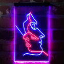 ADVPRO Women Beautiful Faces Living Room Decoration  Dual Color LED Neon Sign st6-i4053 - Red & Blue