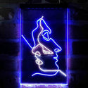 ADVPRO Women Beautiful Faces Living Room Decoration  Dual Color LED Neon Sign st6-i4053 - White & Blue