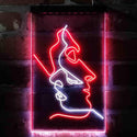 ADVPRO Women Beautiful Faces Living Room Decoration  Dual Color LED Neon Sign st6-i4053 - White & Red