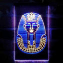 ADVPRO Golden Cobra and Vulture Mask of Pharaoh Egyptian King  Dual Color LED Neon Sign st6-i4054 - Blue & Yellow