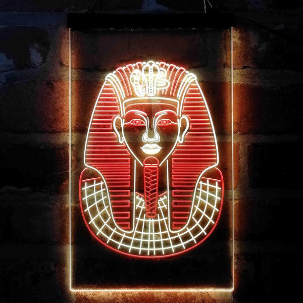 ADVPRO Golden Cobra and Vulture Mask of Pharaoh Egyptian King  Dual Color LED Neon Sign st6-i4054 - Red & Yellow