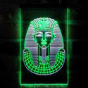 ADVPRO Golden Cobra and Vulture Mask of Pharaoh Egyptian King  Dual Color LED Neon Sign st6-i4054 - White & Green