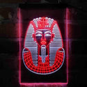 ADVPRO Golden Cobra and Vulture Mask of Pharaoh Egyptian King  Dual Color LED Neon Sign st6-i4054 - White & Red