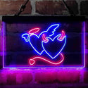 ADVPRO Angel and Devil Heart Love Dual Color LED Neon Sign st6-i4056 - Red & Blue