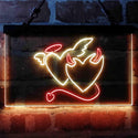 ADVPRO Angel and Devil Heart Love Dual Color LED Neon Sign st6-i4056 - Red & Yellow