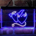 ADVPRO Angel and Devil Heart Love Dual Color LED Neon Sign st6-i4056 - White & Blue