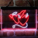 ADVPRO Angel and Devil Heart Love Dual Color LED Neon Sign st6-i4056 - White & Red