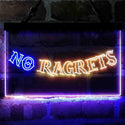ADVPRO No Ragrets Tattoo Art Dual Color LED Neon Sign st6-i4057 - Blue & Yellow