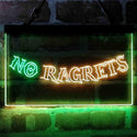 ADVPRO No Ragrets Tattoo Art Dual Color LED Neon Sign st6-i4057 - Green & Yellow