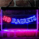 ADVPRO No Ragrets Tattoo Art Dual Color LED Neon Sign st6-i4057 - Red & Blue