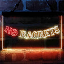 ADVPRO No Ragrets Tattoo Art Dual Color LED Neon Sign st6-i4057 - Red & Yellow