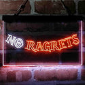 ADVPRO No Ragrets Tattoo Art Dual Color LED Neon Sign st6-i4057 - White & Orange