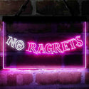 ADVPRO No Ragrets Tattoo Art Dual Color LED Neon Sign st6-i4057 - White & Purple