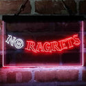 ADVPRO No Ragrets Tattoo Art Dual Color LED Neon Sign st6-i4057 - White & Red