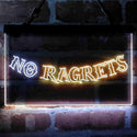 ADVPRO No Ragrets Tattoo Art Dual Color LED Neon Sign st6-i4057 - White & Yellow