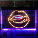 ADVPRO Licking Lips Mouth Sexy Dual Color LED Neon Sign st6-i4058 - Blue & Yellow