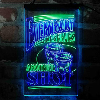 ADVPRO Everybody Deserves Another Shot Club  Dual Color LED Neon Sign st6-i4060 - Green & Blue
