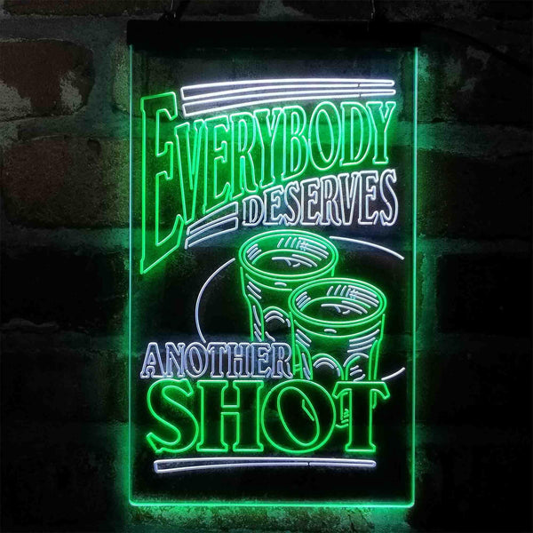 ADVPRO Everybody Deserves Another Shot Club  Dual Color LED Neon Sign st6-i4060 - White & Green