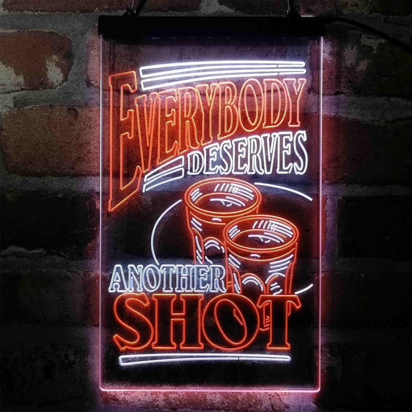 ADVPRO Everybody Deserves Another Shot Club  Dual Color LED Neon Sign st6-i4060 - White & Orange