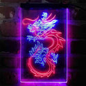 ADVPRO Flying Dragon Tattoo Art Display  Dual Color LED Neon Sign st6-i4062 - Red & Blue