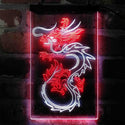 ADVPRO Flying Dragon Tattoo Art Display  Dual Color LED Neon Sign st6-i4062 - White & Red
