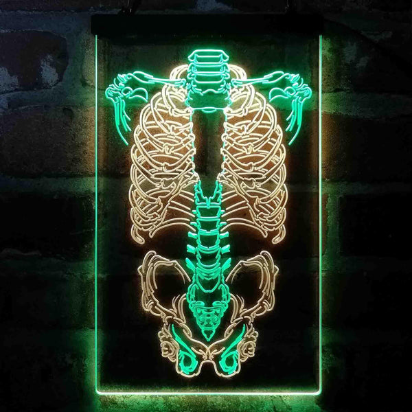 ADVPRO Human Body Skeleton Bond Art  Dual Color LED Neon Sign st6-i4063 - Green & Yellow