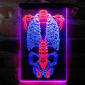 ADVPRO Human Body Skeleton Bond Art  Dual Color LED Neon Sign st6-i4063 - Red & Blue