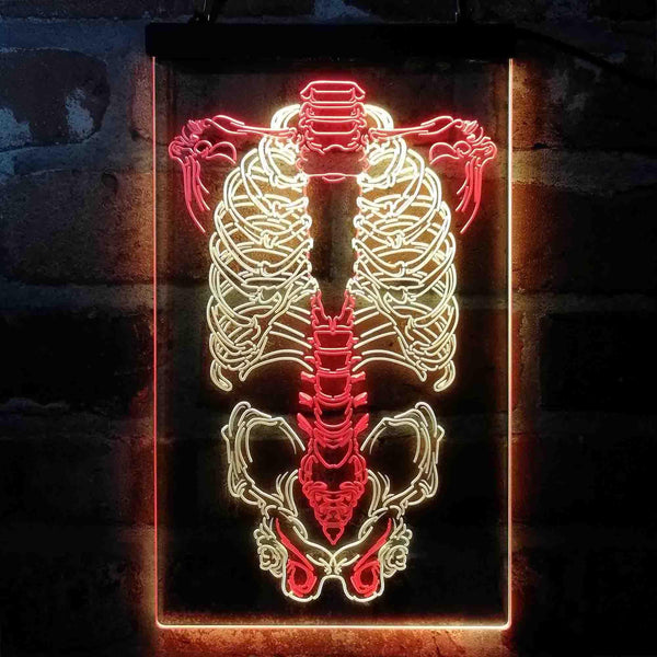 ADVPRO Human Body Skeleton Bond Art  Dual Color LED Neon Sign st6-i4063 - Red & Yellow