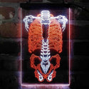 ADVPRO Human Body Skeleton Bond Art  Dual Color LED Neon Sign st6-i4063 - White & Orange