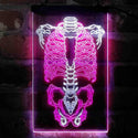 ADVPRO Human Body Skeleton Bond Art  Dual Color LED Neon Sign st6-i4063 - White & Purple