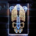 ADVPRO Human Body Skeleton Bond Art  Dual Color LED Neon Sign st6-i4063 - White & Yellow