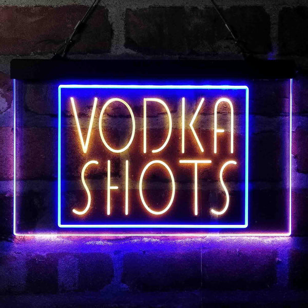ADVPRO Vodka Shots Display Dual Color LED Neon Sign st6-i4064 - Blue & Yellow