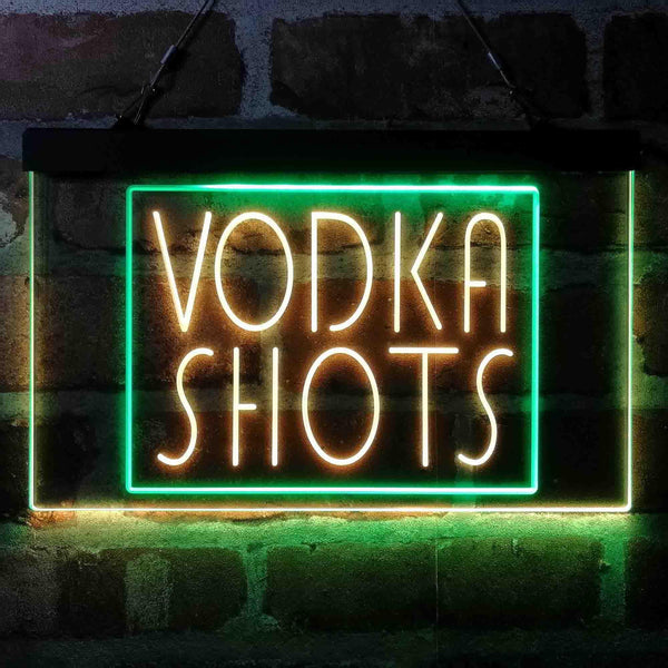 ADVPRO Vodka Shots Display Dual Color LED Neon Sign st6-i4064 - Green & Yellow