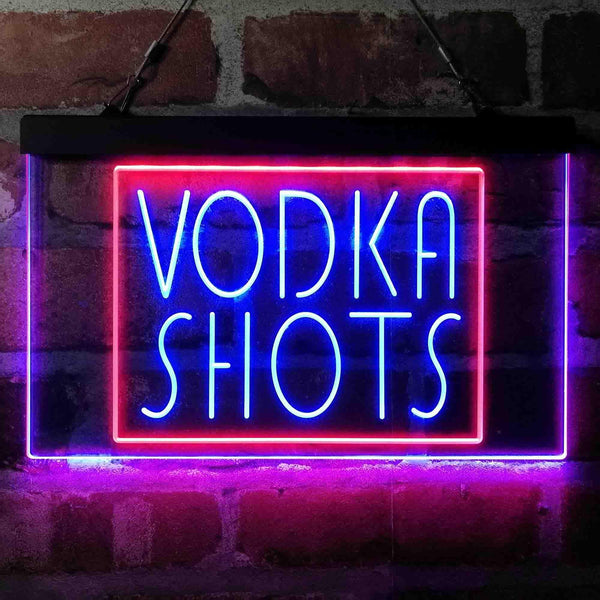ADVPRO Vodka Shots Display Dual Color LED Neon Sign st6-i4064 - Red & Blue