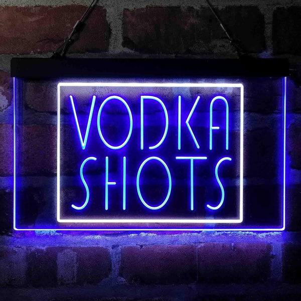 ADVPRO Vodka Shots Display Dual Color LED Neon Sign st6-i4064 - White & Blue