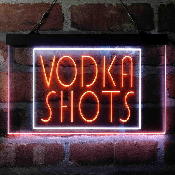 ADVPRO Vodka Shots Display Dual Color LED Neon Sign st6-i4064 - White & Orange